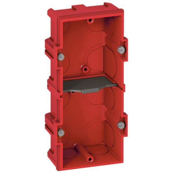 Boîte d’encastrement pour maçonnerie Batibox profondeur 40mm, 71mm, IP20, 145mm, rouge – Legrand 080142 – lot de 5