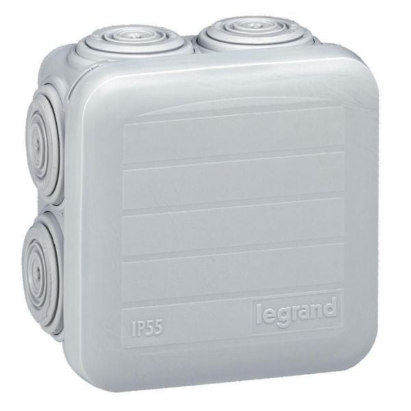 Boîte de dérivation Plexo 65×65, 78×46mm, 78mm, gris, IP55 – Legrand 092005 – lot de 100