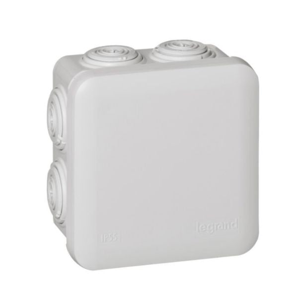 Embout pour conduit PLEXO 80×80, 94×52mm, 94mm, gris, IP55 – Legrand 092012 – lot de 120