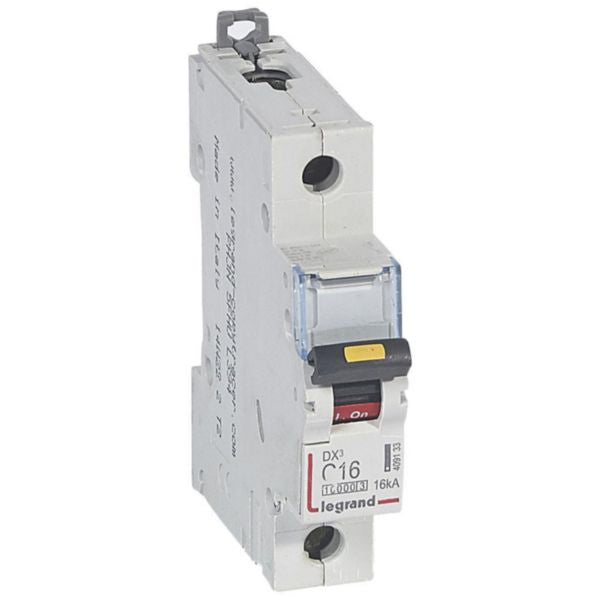 Disjoncteur miniature DX3 10000 A, 1P, 16 A, courbe C, 10kA – Legrand 409133
