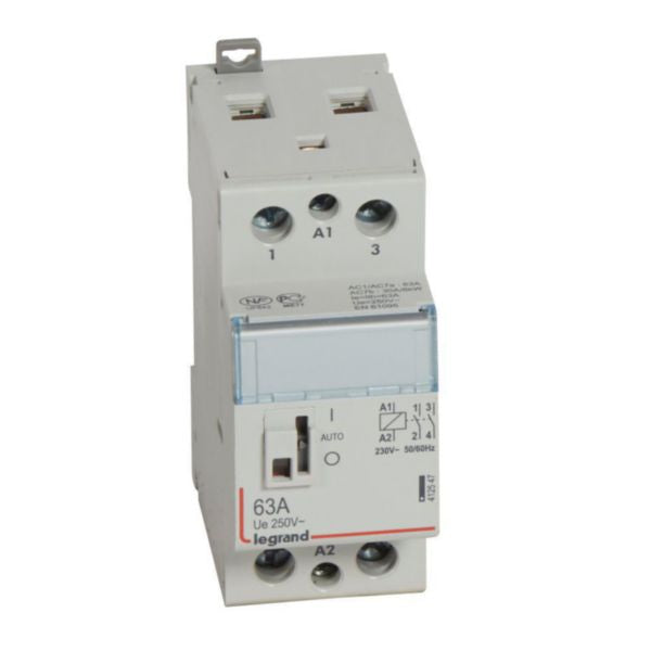 Contacteur de puissance CX3 63 A, 2P, 230 V, 250 V, IP2X, 63 A, 1 – Legrand 412547