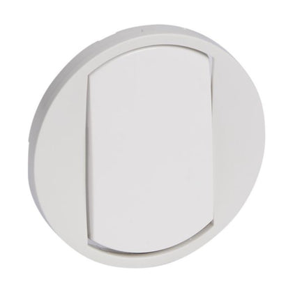 Plaque de finition RAL 9003, coloris blanc, à encliqueter, en thermoplastique – Legrand 068001 – lot de 10