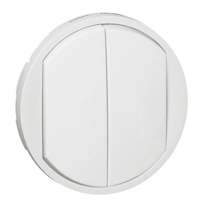 Plaque de finition RAL 9003, coloris blanc, à encliqueter, en thermoplastique – Legrand 068002 – lot de 10