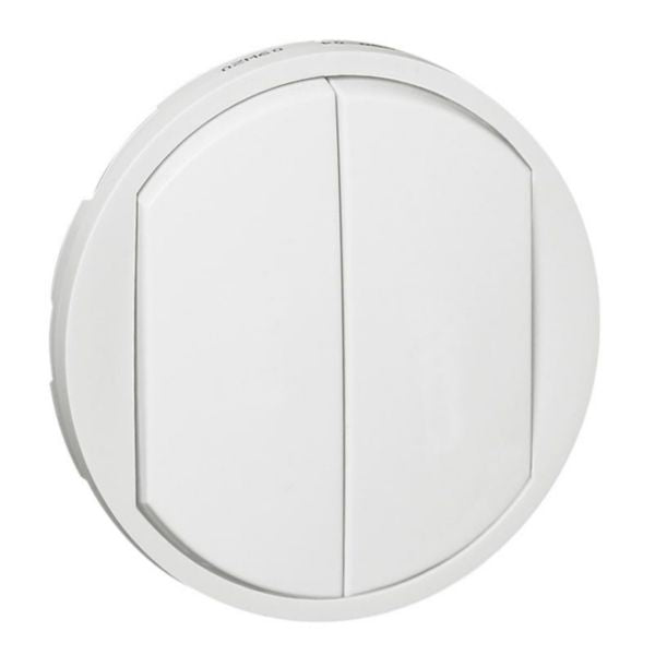 Plaque de finition RAL 9003, coloris blanc, à encliqueter, en thermoplastique – Legrand 068002 – lot de 10