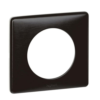 Plaque de finition carbone, 1 poste, 90×82×8.5mm, IP20, IK04 – Legrand 068981 – lot de 5