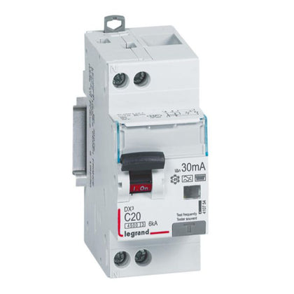 Disjoncteur différentiel IP20, 0.03A, 20A, 30mA, 6kA – Legrand 410754
