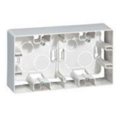 Boîte de montage 2 postes, coloris blanc, 2 modules, IP2X, largeur 159.5mm – Legrand 664799 – lot de 5