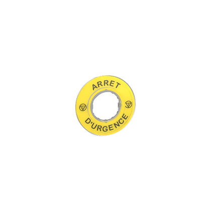 Harmony - étiquette circulaire jaune 3D - logo ISO13850
